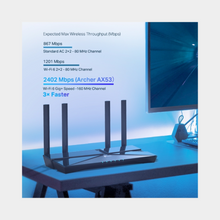 Load image into Gallery viewer, TP-link AX3000 Dual Band Gigabit Wi-Fi 6 Router (Archer AX53)