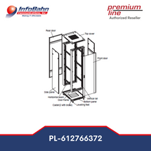 Load image into Gallery viewer, Premium Line Data Cabinet 37RU, 600mm Width x 600mmDepth, Perforated Front Door, Perforated Rear Door, Black (Part Number 612766372)