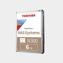 Load image into Gallery viewer, Toshiba Internal HDD 3.5" N300 24x7 6TB 7200RPM 256MB SATA (HDWG460UZSVA)