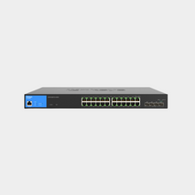 Load image into Gallery viewer, Linksys 24-Port Managed Gigabit PoE+ Switch with 4 10G SFP+ Uplinks 410W TAA Compliant LGS328MPC