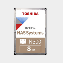 Load image into Gallery viewer, Toshiba Internal HDD 3.5" N300 24x7 8TB 7200RPM 256MB SATA (HDWG480UZSVA)