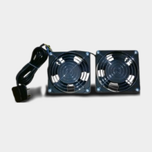 Load image into Gallery viewer, Premium Line German cooling fan, with three pins German- type plug, 1wire/2 fans (cable length,2M) (621010202)