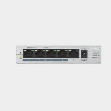 Load image into Gallery viewer, Clearance Sale: Zyxel GS1005-HP, 5 Port Gigabit PoE+ unmanaged desktop Switch, 4 x PoE, 60 Watt (GS1005HP-EU0101F)