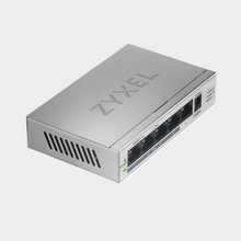 Load image into Gallery viewer, Clearance Sale: Zyxel GS1005-HP, 5 Port Gigabit PoE+ unmanaged desktop Switch, 4 x PoE, 60 Watt (GS1005HP-EU0101F)