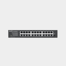 Load image into Gallery viewer, Clearance Sale: Zyxel GS1100-24 24-port Gigabit Ethernet, support auto MDI/MDI-X, auto port negotiation, fanless 1U metal case Unmanaged Switch (GS1100-24E-EU0101F)