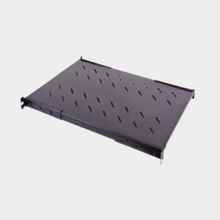 Load image into Gallery viewer, Premium Line 19" Fixed Shelf for Server cabinet with mounting ear, Black