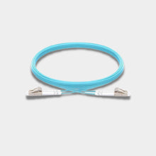Load image into Gallery viewer, Commscope Fiber Optic Patch Cord, Duplex, Multimode, LC/UPC to LC/UPC, LSZH & OFNR, aqua,10M/15M (1-2105061-0) (1-2105061-5)