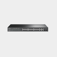 TP-link JetStream 24-Port 10/100Mbps + 4-Port Gigabit Smart Switch with 24-Port PoE+ (TL-SL2428P)