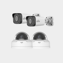 Load image into Gallery viewer, Uniview CCTV Bundle Includes (2)IPC2122LB-SF28-A, (2) IPC322LB-SF28-A &amp; (1)NVR301-04S3-P4
