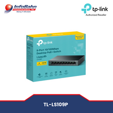 Load image into Gallery viewer, TP-link  LS109P 9-Port 10/100Mbps Desktop Switch with 8-Port PoE+  | A compact unmanaged PoE (Power over Ethernet) switch designed for small office or home office use  | Infobahn
