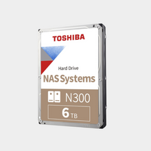 Load image into Gallery viewer, Toshiba Internal HDD 3.5&quot; N300 24x7 6TB 7200RPM 256MB SATA (HDWG460UZSVA)
