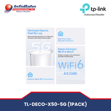 Load image into Gallery viewer, TP-Link Deco X50 AX3000 Mesh WiFi 6 System - High-Speed Whole Home Coverage, New, White, 1-Pack
