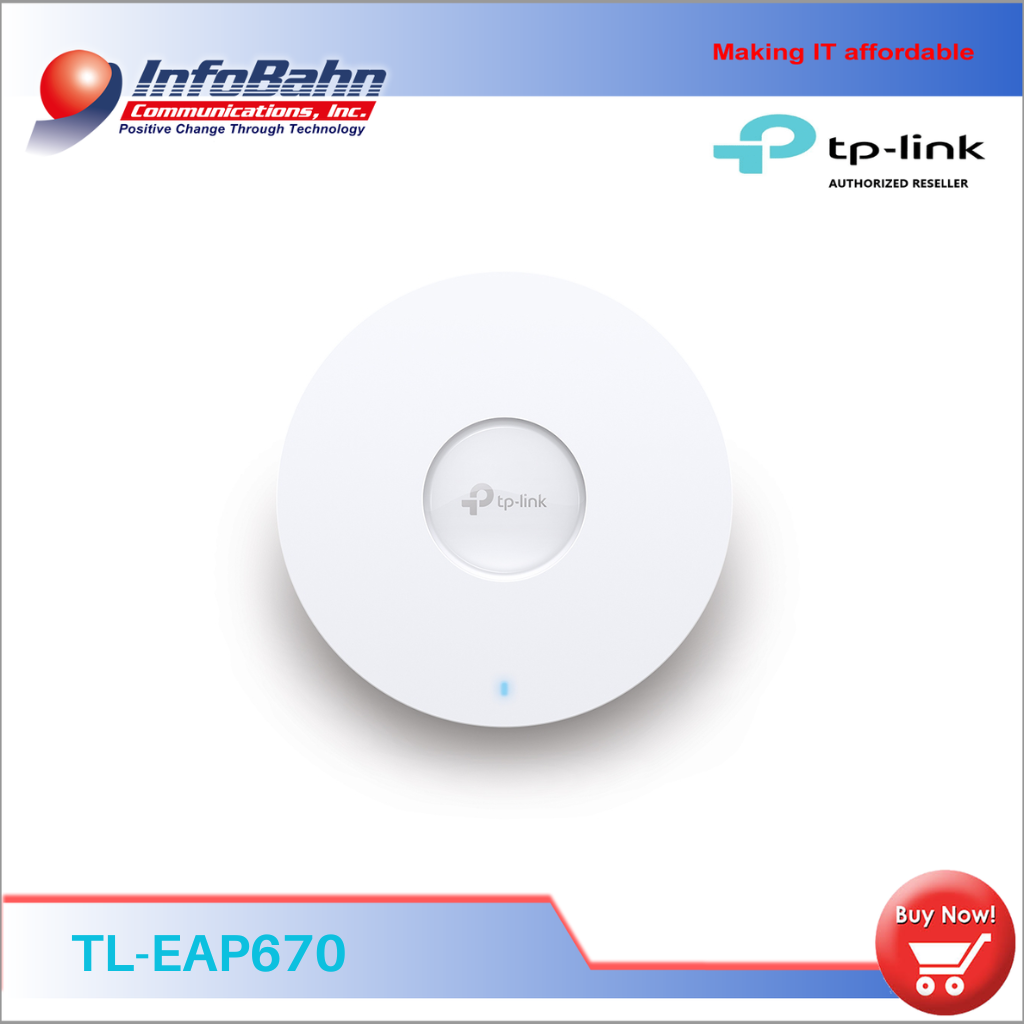 TP-link AX5400 Ceiling Mount WiFi 6 Access Point ( EAP670)