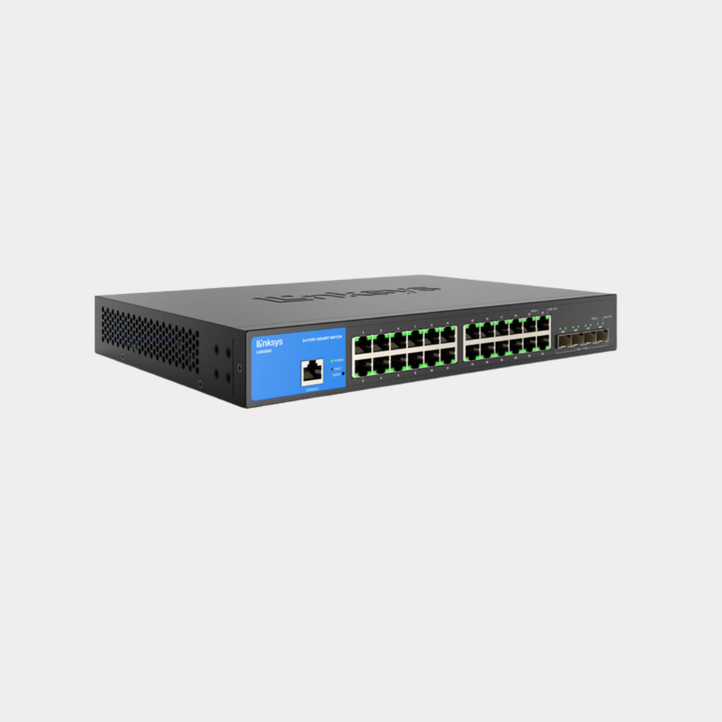 Linksys 24-Port Managed Gigabit Ethernet Switch with 4 10G SFP+ Uplinks LGS328C