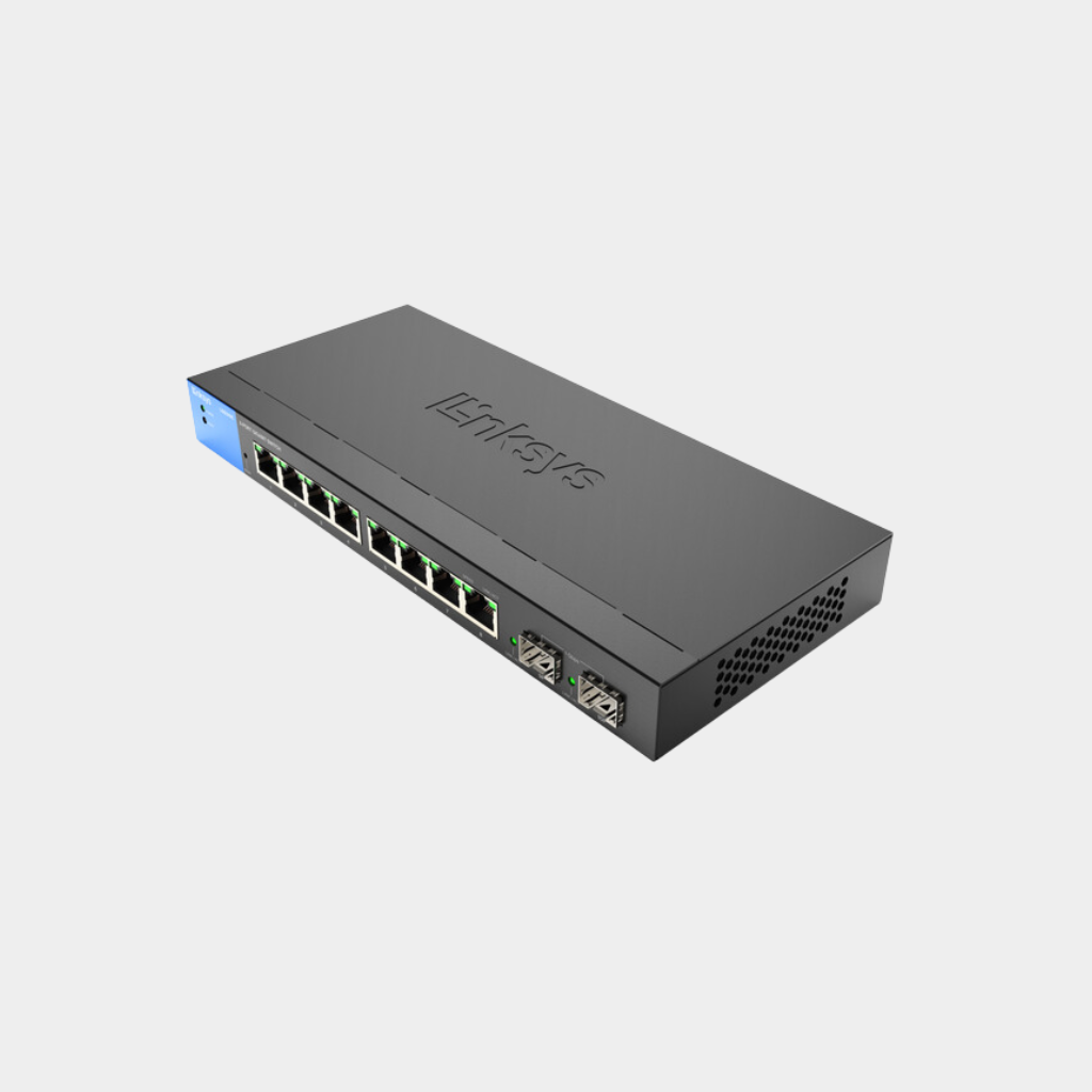 Lynsys Router 8 Port Linksys 8-Port Managed Gigabit Ethernet Switch with 2 1G SFP Uplinks T ...