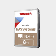 Load image into Gallery viewer, Toshiba Internal HDD 3.5&quot; N300 24x7 8TB 7200RPM 256MB SATA (HDWG480UZSVA)
