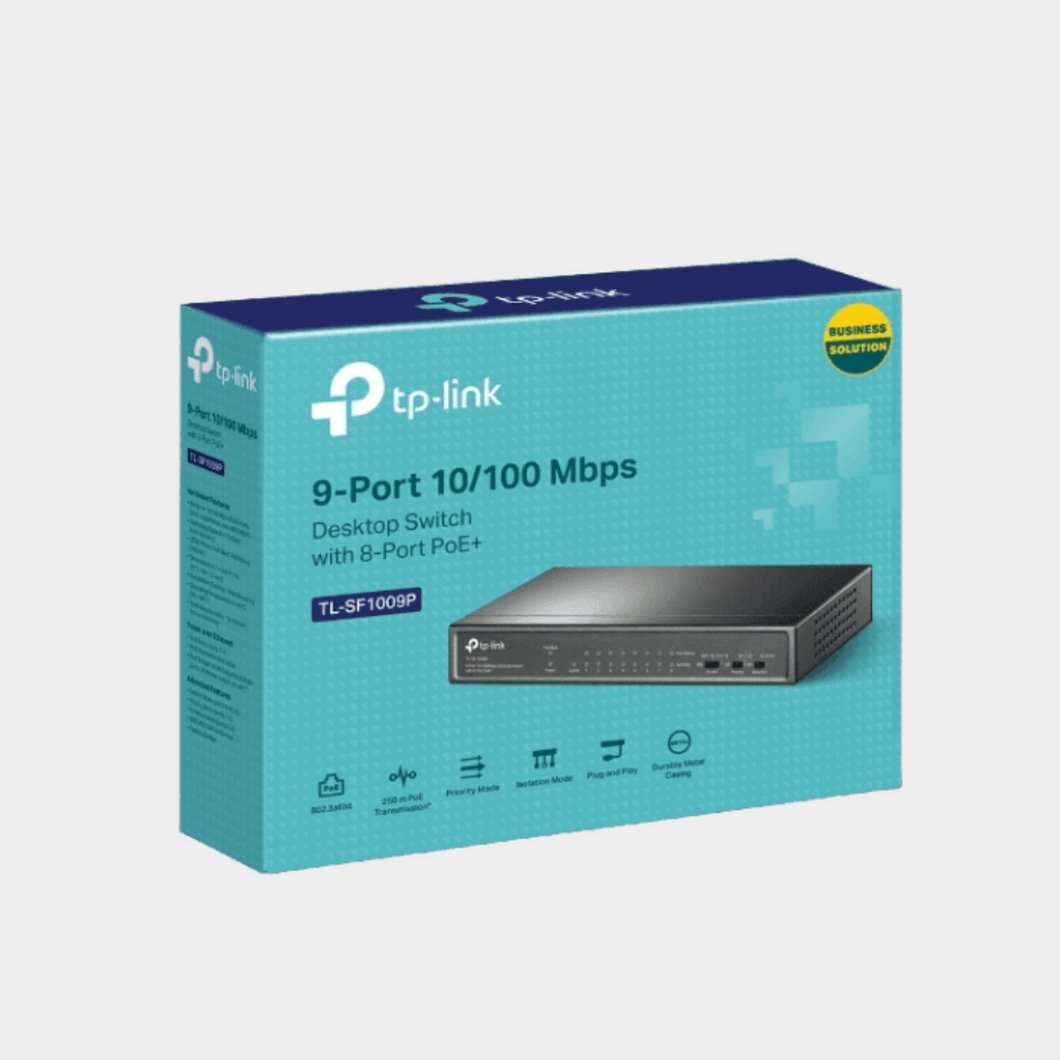TP-link TL-SF1009P  9-Port 10/100Mbps Desktop Switch with 8-Port PoE+ (TL-SF1009P)