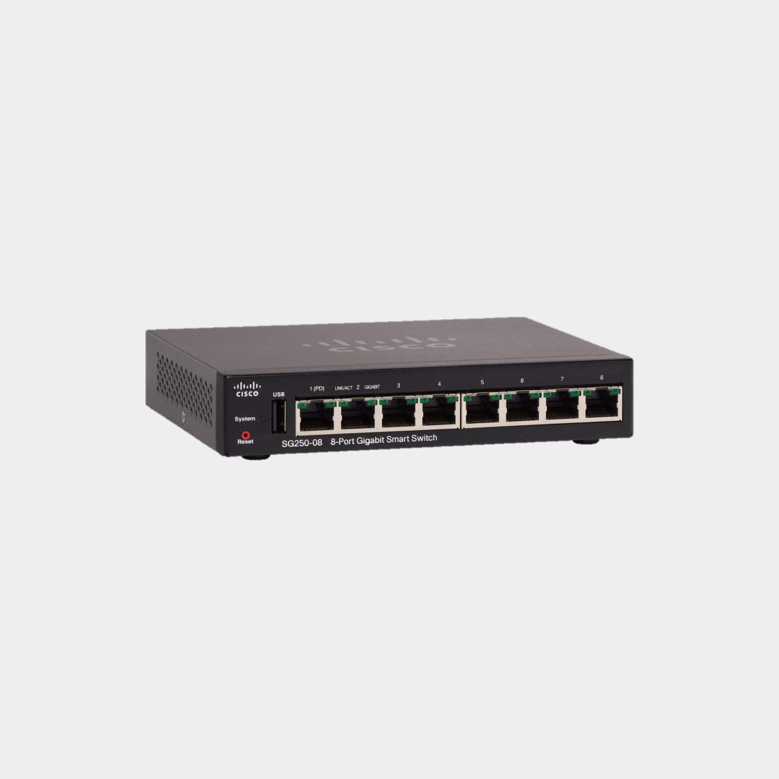 Cisco SG250 8-Port Gigabit Smart Switch (SG250-08-K9-EU)