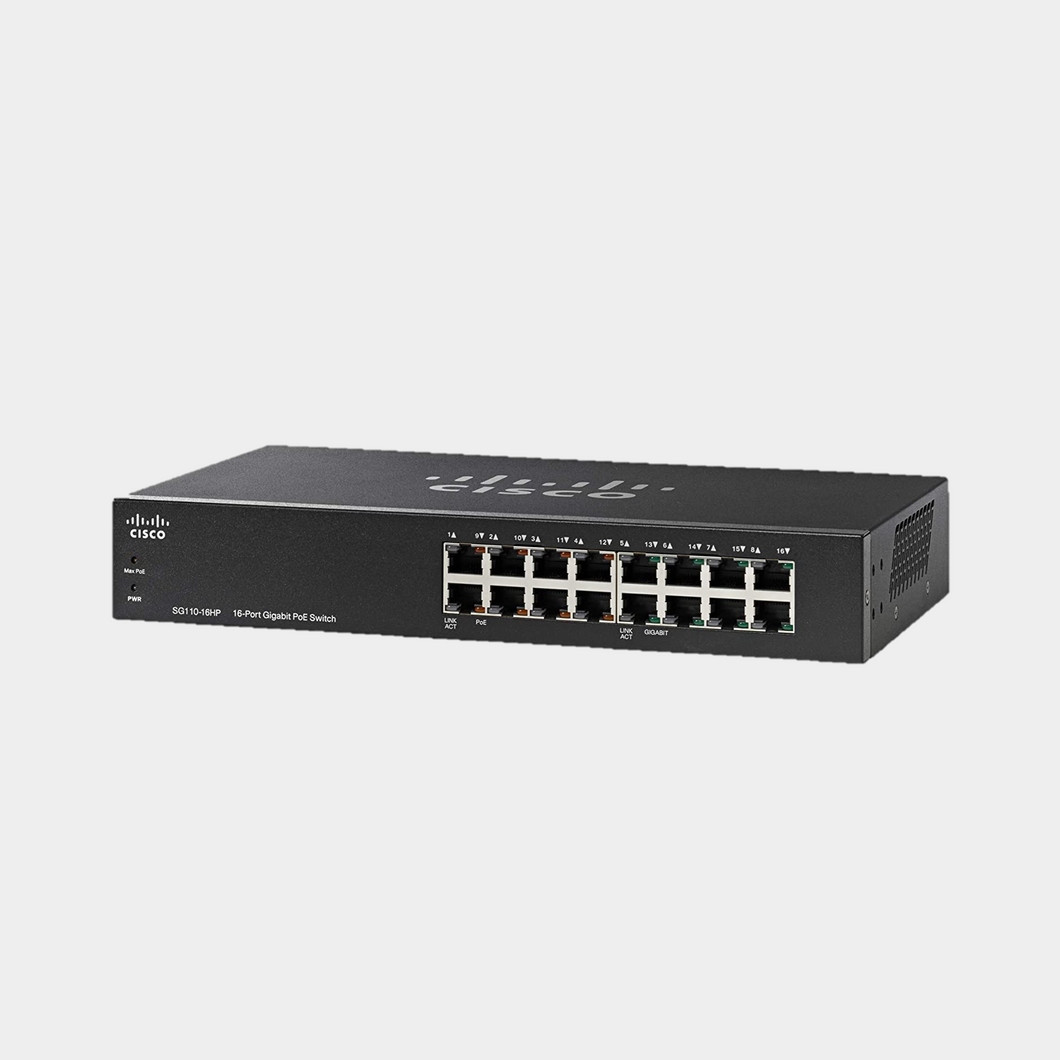 Cisco SG110 16-Port PoE Gigabit Switch (SG110-16HP-EU)