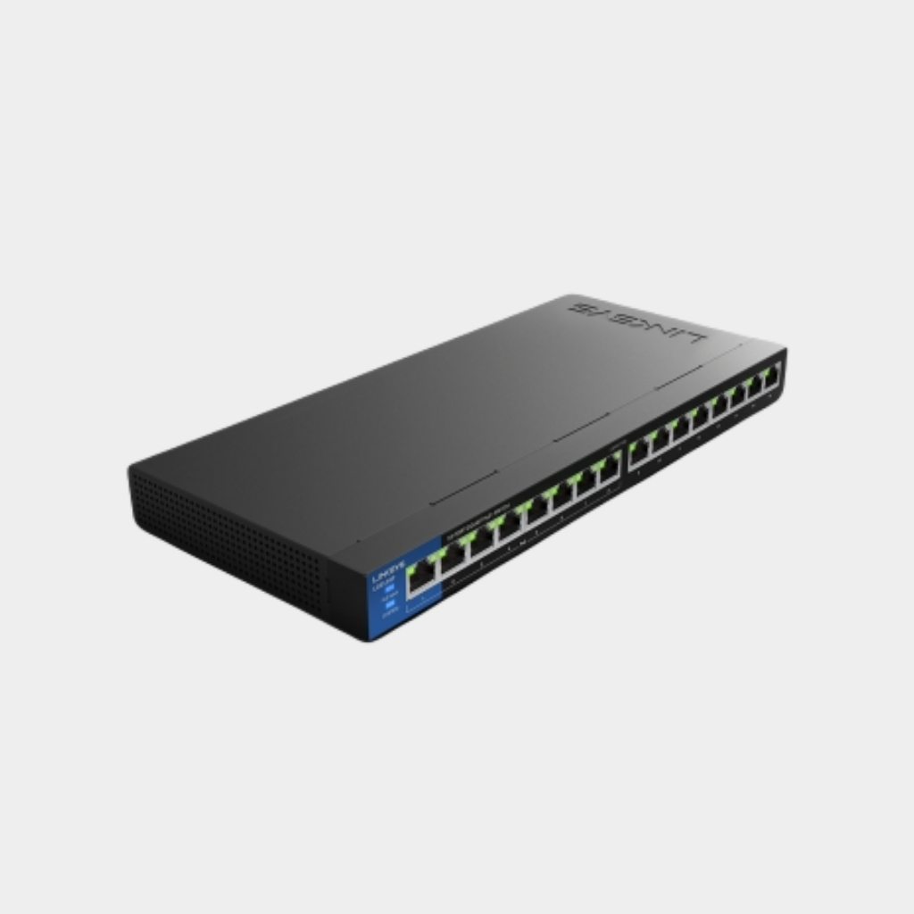 Linksys 16-Port Business Desktop Gigabit PoE+ Switch (LGS116P-AP)