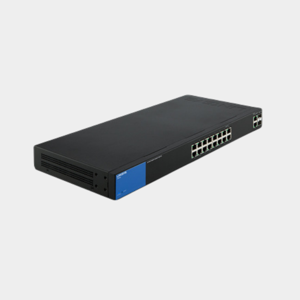 Linksys 16-Port Gigabit Smart Managed Switch + 2x Gigabit SFP/RJ45 Combo Ports (LGS318)