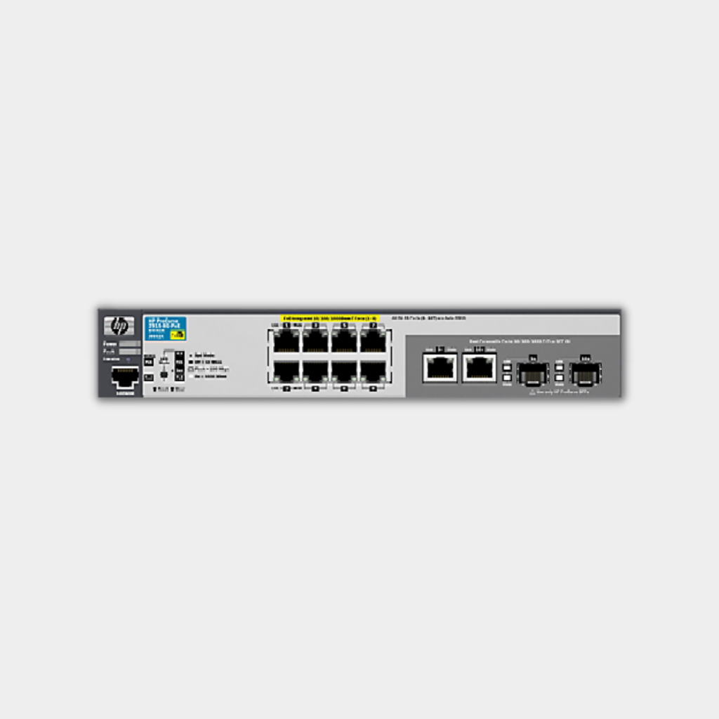 Clearance Sale: HPE Aruba ProCurve 2915-8G-PoE Managed Switch -Layer 3 (J9562A)