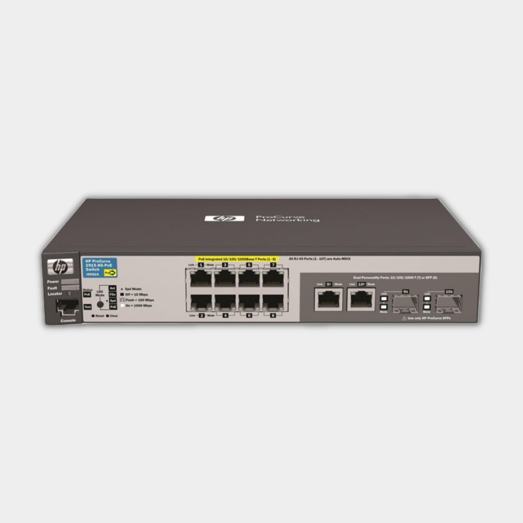 Clearance Sale: HPE Aruba ProCurve 2915-8G-PoE Managed Switch -Layer 3 (J9562A)