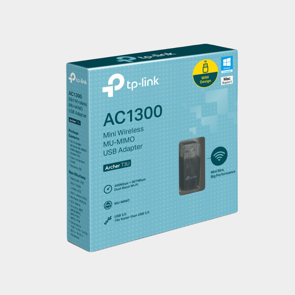 TP-Link AC1300 Mini Wireless MU-MIMO USB Adapter (Archer T3U)
