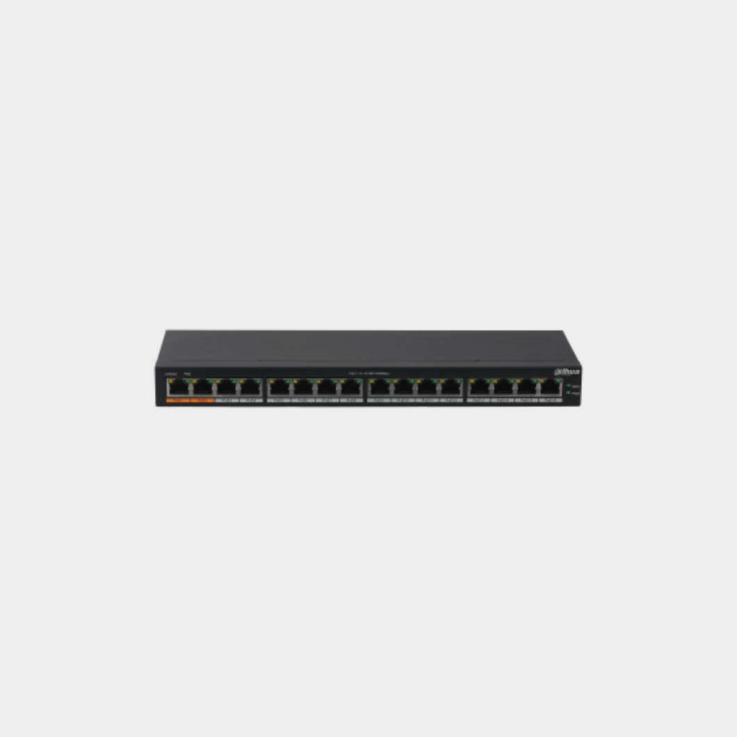 Dahua 16-Port Unmanaged Gigabit PoE Switch