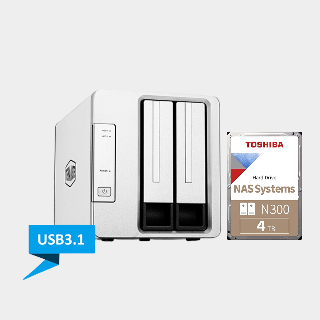 TerraMaster  Direct Attached Storage (DAS)  USB 3.1 [Choose from (D2-310) (D4-300)]