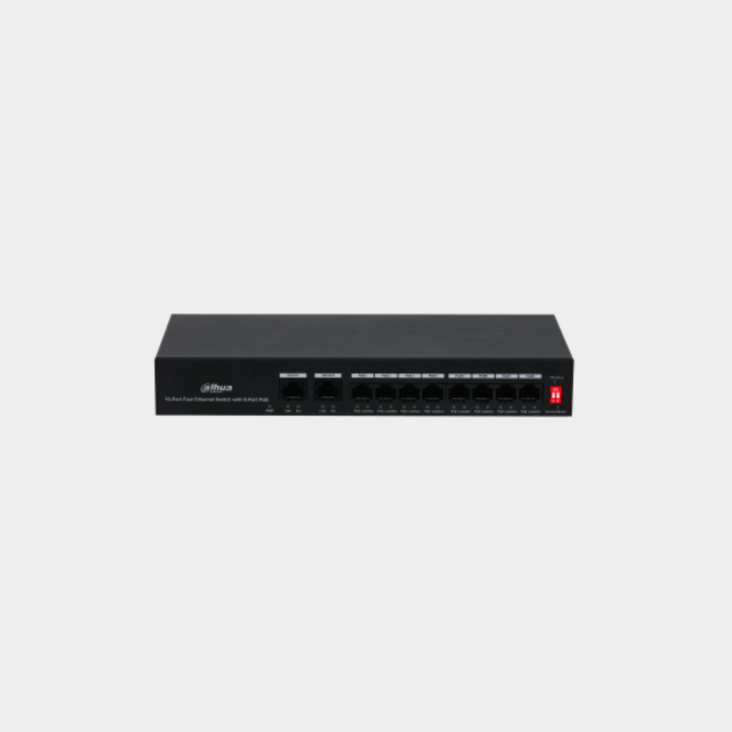 Dahua 10-Port Fast Ethernet Switch with 8-Port PoE