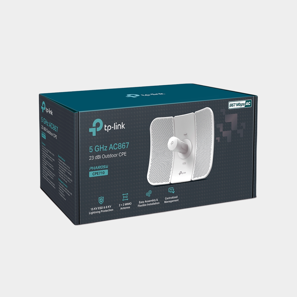 TP-Link Pharos Wireless Broadband CPE710 5GHz AC 867Mbps 23dBi Outdoor CPE (CPE710)