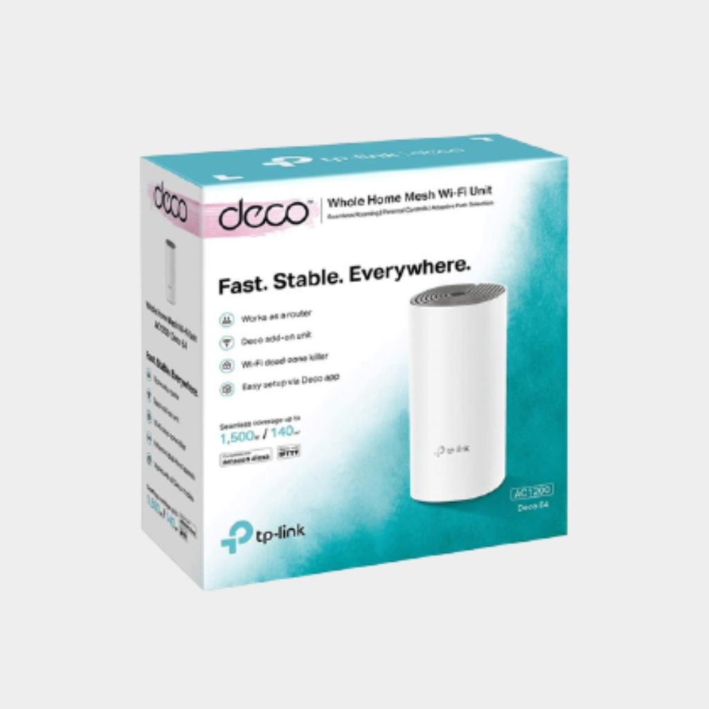 TP-Link Deco E4 Whole Home Mesh Wi-Fi System, WiFi Mesh Router (Deco E4 1-pack)