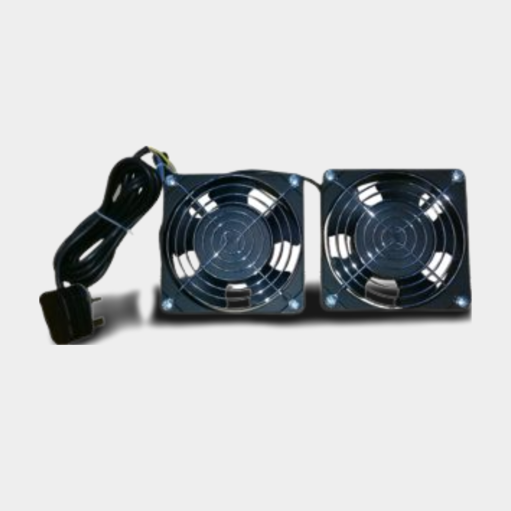 Premium Line German cooling fan, with three pins German- type plug, 1wire/2 fans  (cable length,2M) (621010202)