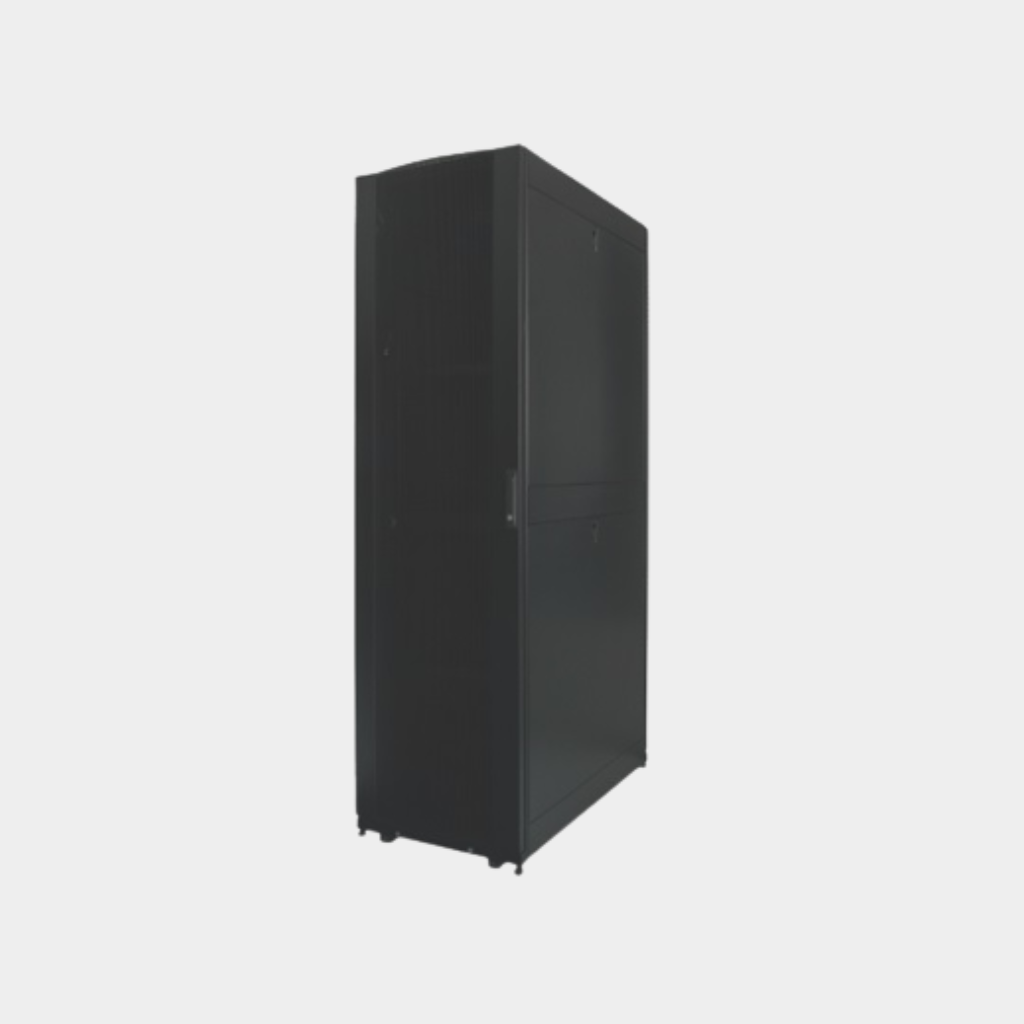 Premium Line Design Enhanced Server Cabinet with perforated front door, height 42U, width 800mm, depth 1200mm, Black (61588342)