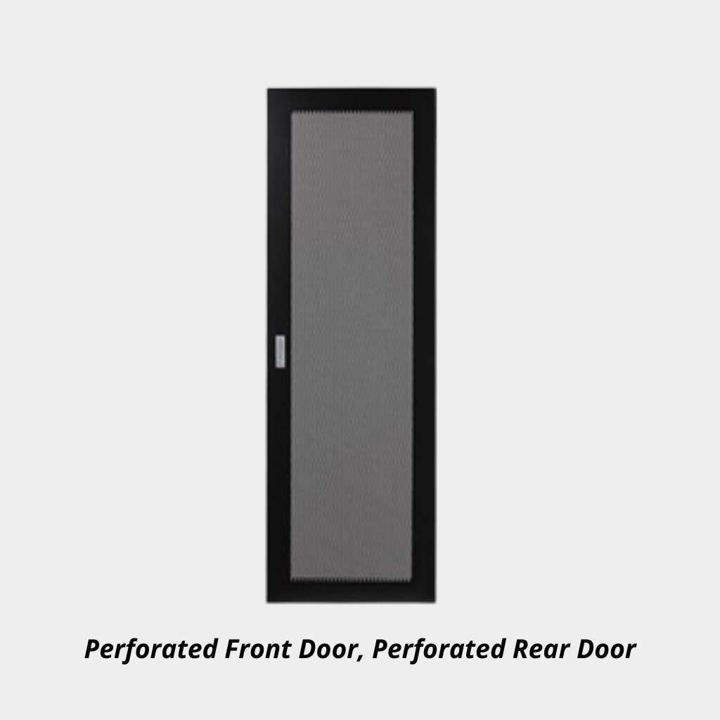 Premium Line Data Cabinet  600 mm Width Perforated Front Door, Perforated Rear Door, Black