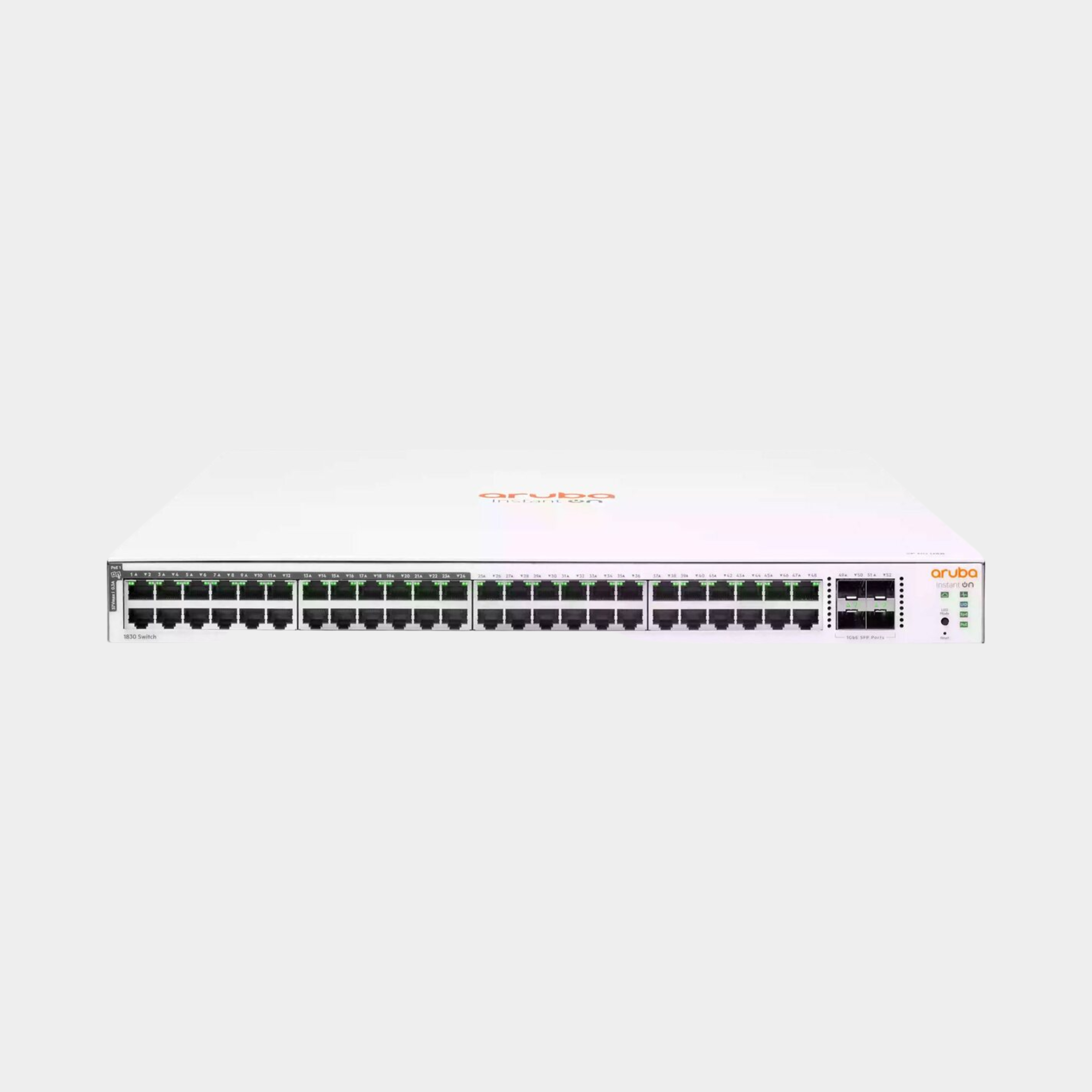 HPE Aruba Instant On 1830 48G 24p Class4 PoE 4SFP 370W Switch (JL815A) | Limited Lifetime Protection