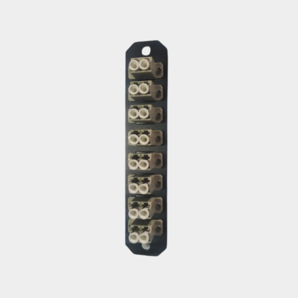 Premium Line 8 port LC, adapter panel duplex mm fully loaded black (242414082)