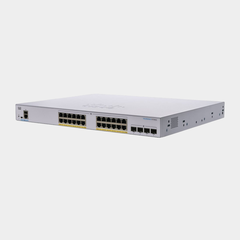 Cisco Business CBS250-24FP-4G Smart Switch 24 Port GE Full PoE 4x1G SFP Limited Lifetime Protection (CBS250-24FP-4G-EU)