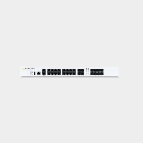 Fortinet 18 x GE RJ45 (including 1 x MGMT port, 1 X HA port, 16 x switch ports), 8 x GE SFP slots, 4 x 10GE SFP+ slots, NP6XLite and CP9 hardware accelerated, 480GB onboard SSD storage (FG-201F)