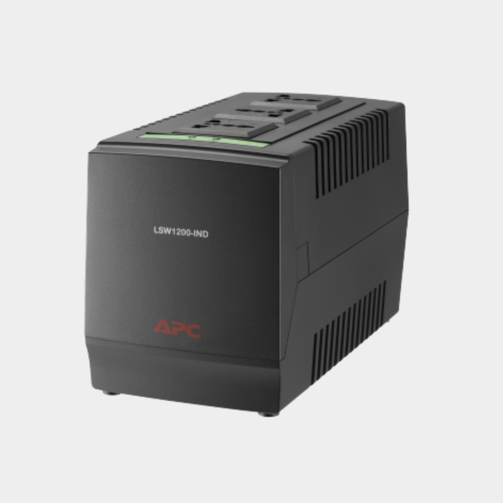 APC Line-R 1200VA Automatic Voltage Regulator, 3 Universal Outlets, 230V Indonesia (P/N: APC-LSW1200-IND-D000)