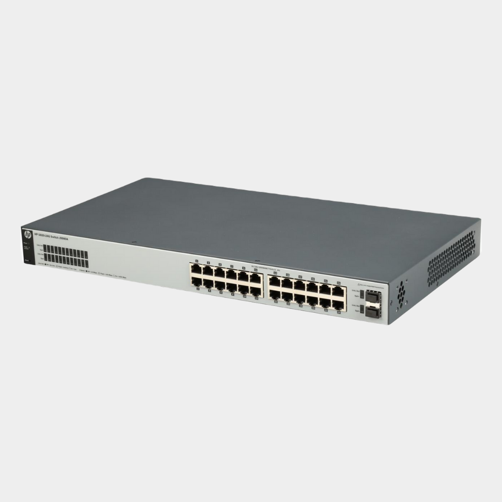 HPE Aruba Office Connect 1820 switch with 24 1GbE ports and 2 SFP ports (J9980A) | Limited Lifetime Protection