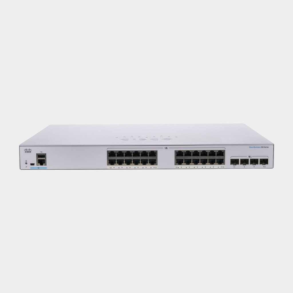 Cisco Business CBS250-24T-4X Smart Switch 24 Port GE 4x10G SFP+ Limited Lifetime Protection (CBS250-24T-4X-EU)