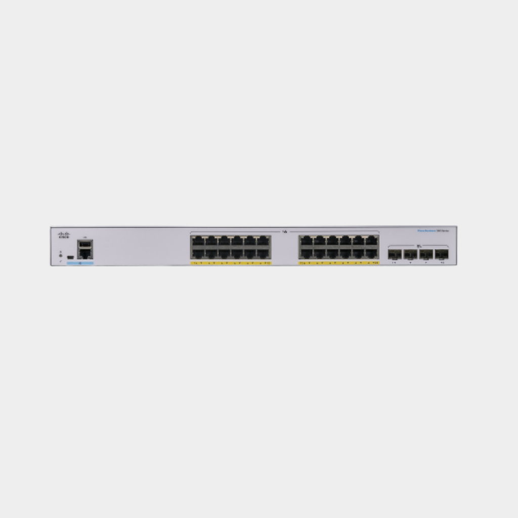 Cisco Business CBS350-24FP-4G Managed Switch, 24 Port GE, Full PoE, 4x1G SFP, Limited Lifetime Protection (CBS350-24FP-4G)