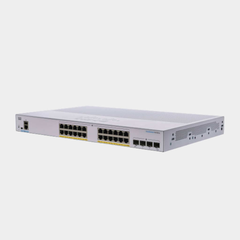 Cisco Business CBS350-24FP-4G Managed Switch, 24 Port GE, Full PoE, 4x1G SFP, Limited Lifetime Protection (CBS350-24FP-4G)
