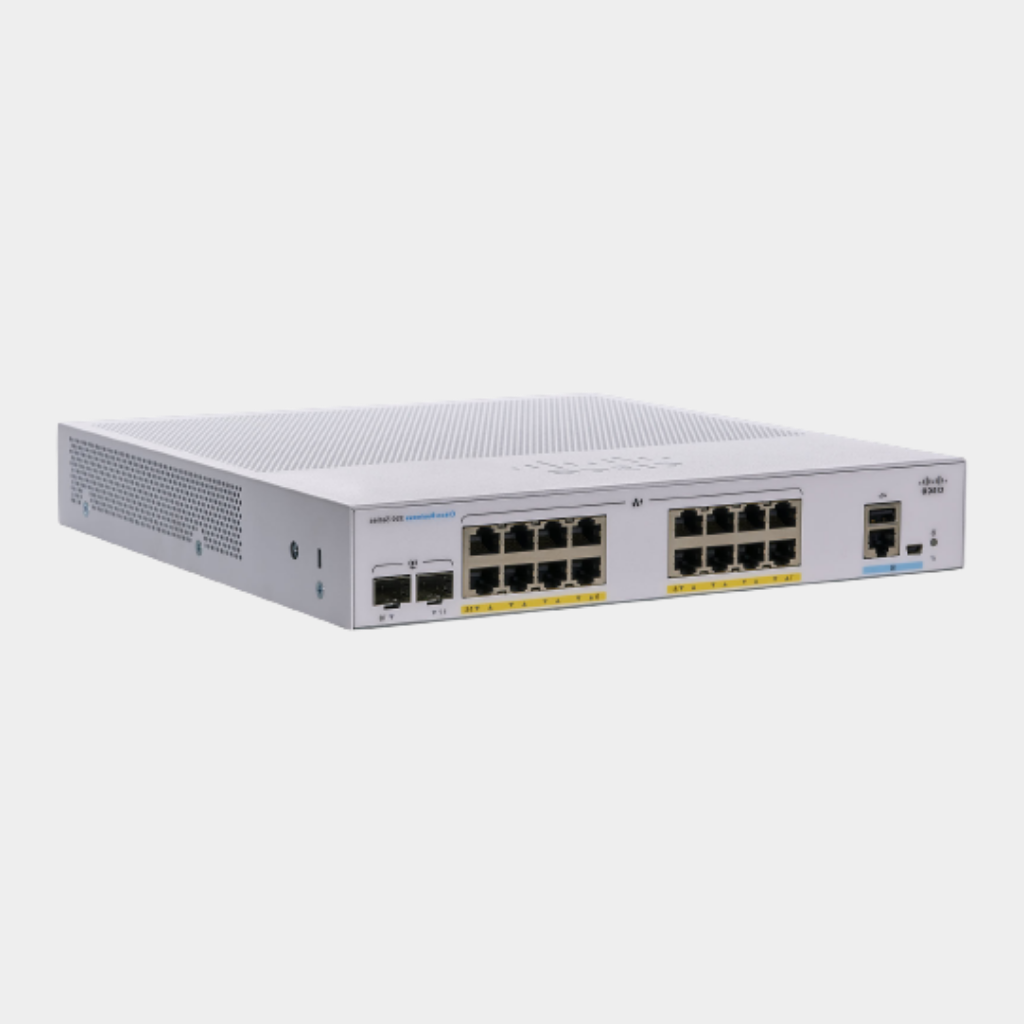 Cisco Business CBS350-16P-2G Managed Switch, 16 Port GE, PoE, Ext PS, 2x1G SFP, Limited Lifetime Protection (CBS350-16P-2G-EU)