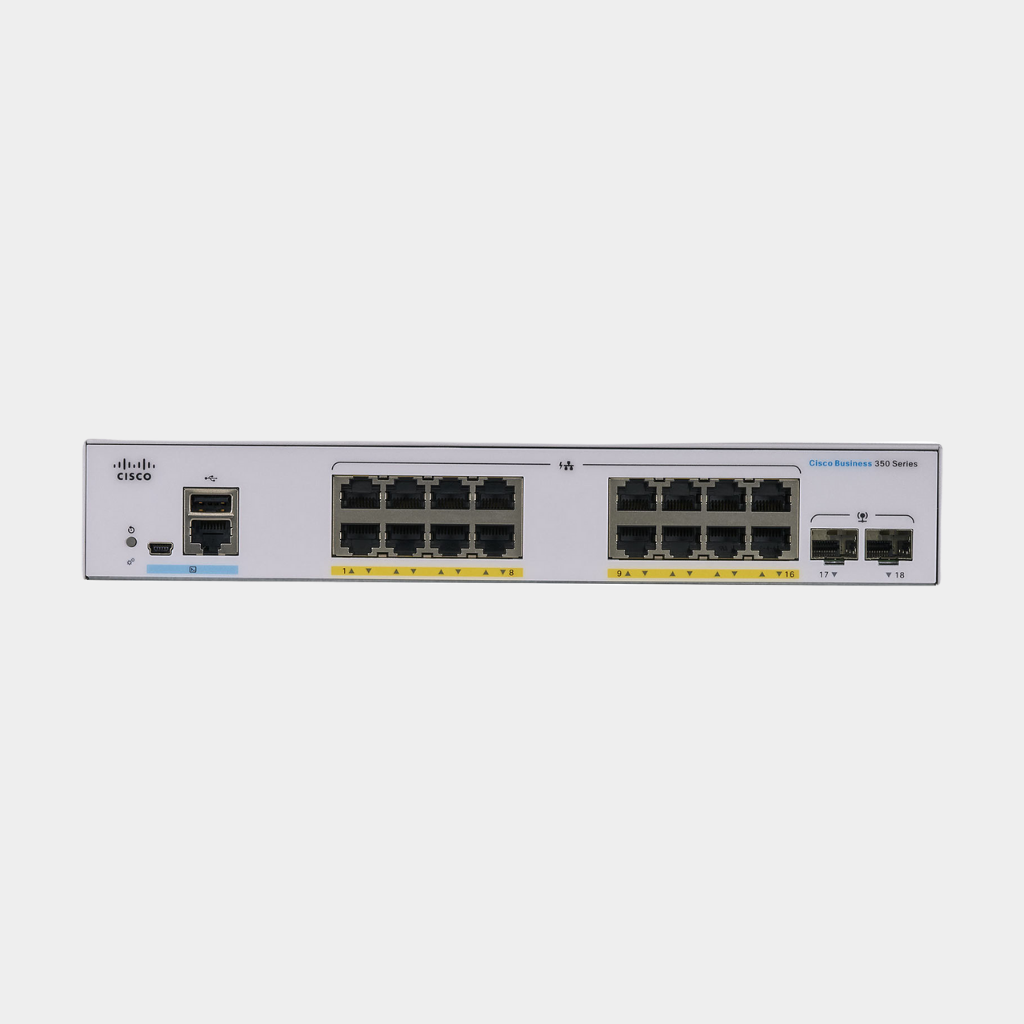 Cisco Business CBS350-16P-E-2G Managed Switch, 16 Port GE, PoE, Ext PS, 2x1G SFP, Limited Lifetime Protection (CBS350-16P-E-2G-EU)