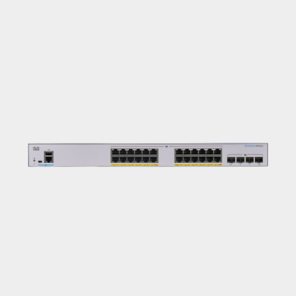 Cisco Business 24-Port Gigabit PoE+ Compliant Managed Switch with SFP (195W) (CBS350-24P-4G-EU) (CBS350-24P-4G)