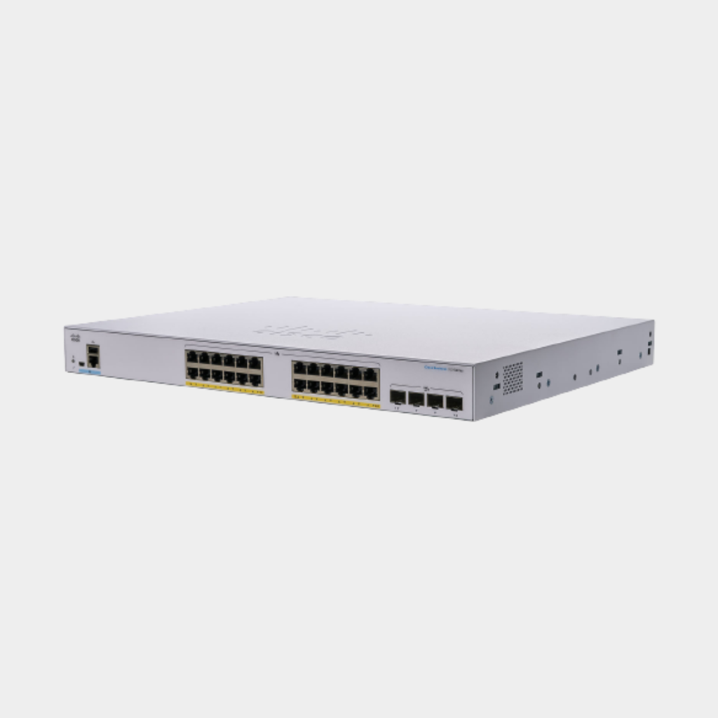 Cisco Business 24-Port Gigabit PoE+ Compliant Managed Switch with SFP (195W) (CBS350-24P-4G-EU) (CBS350-24P-4G)