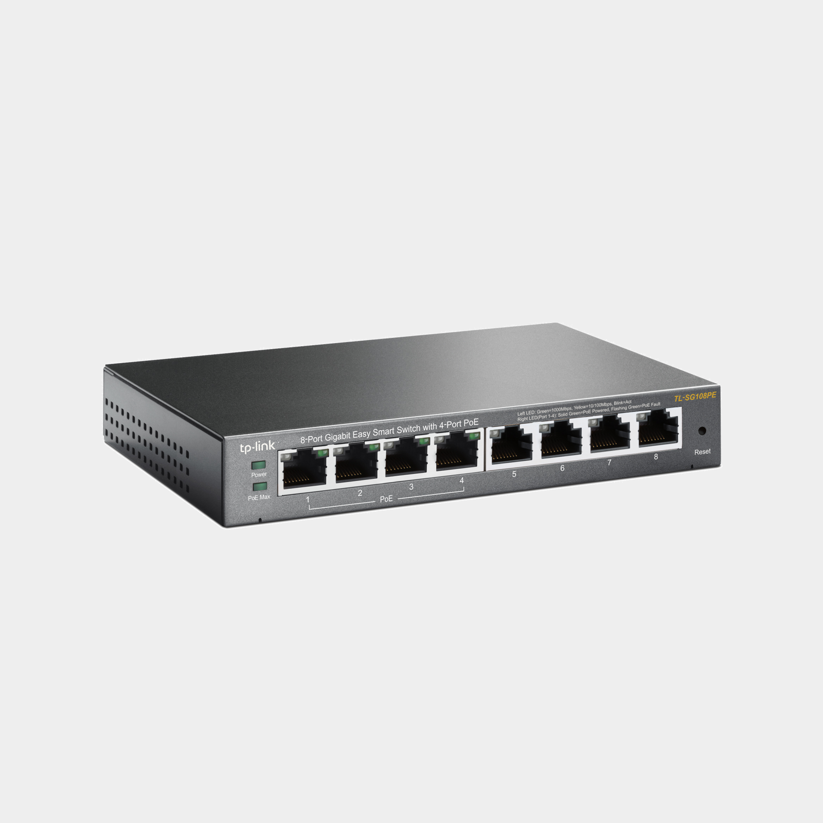 TP-Link 8-Port Gigabit Easy Smart Switch with 4-Port PoE (TL-SG108PE)